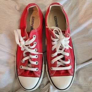 Red converse all stars womens size 7.5